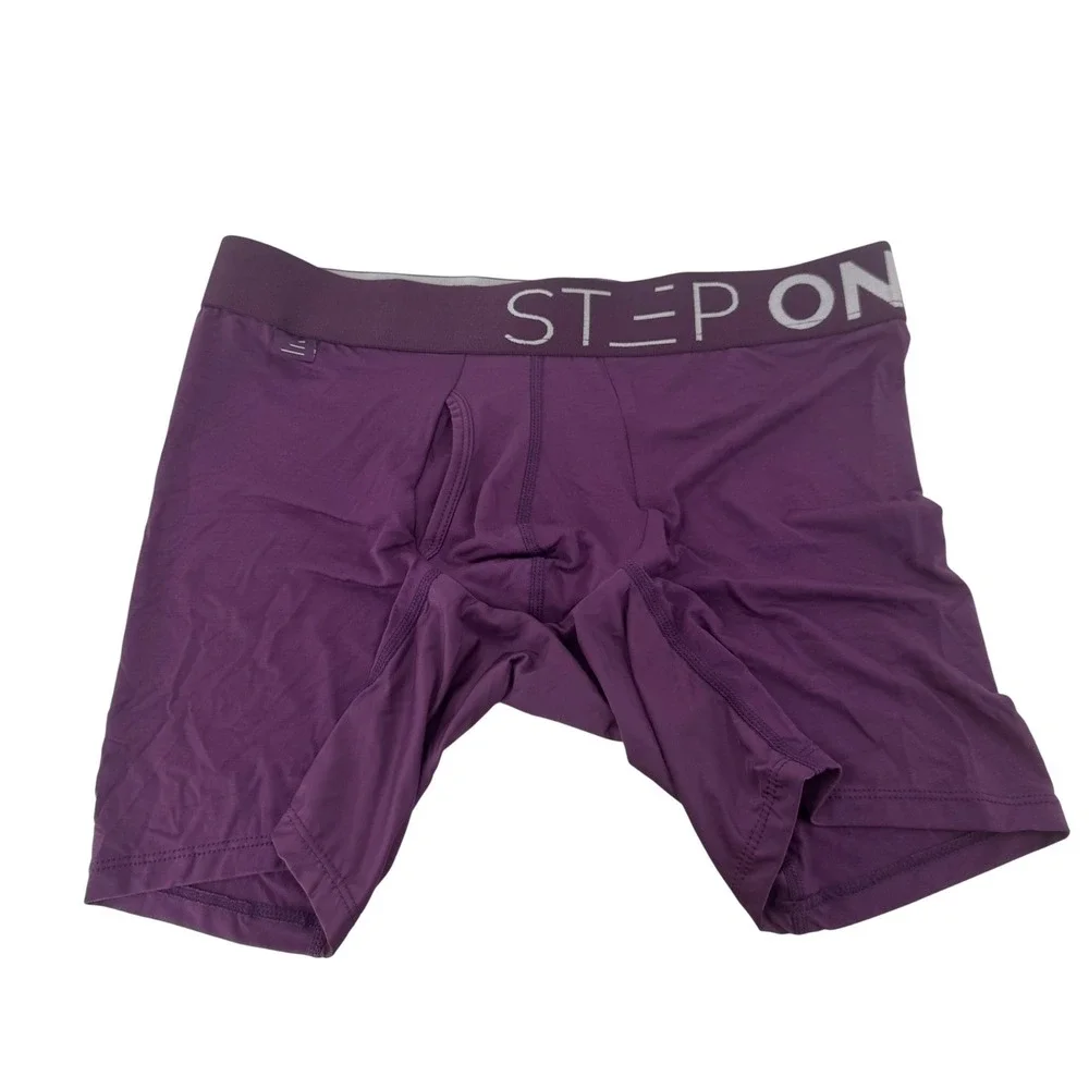 Step One Mens Purple Bamboo Viscose Boxer Briefs Anti-Chafe Size‎ M